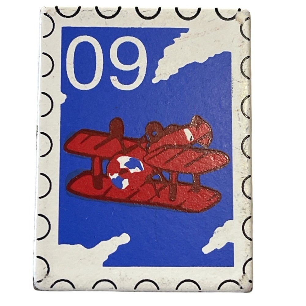 Melissa & Doug Post Office‎ Wood Mailbox Replacement Mail Stamp Plane Airplane